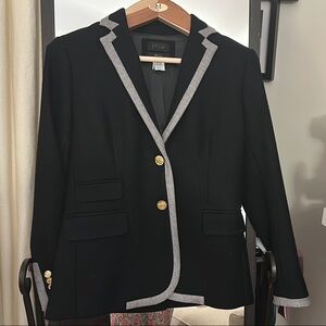 J. Crew Womens size 6 Black Blazer with Gold Buttons